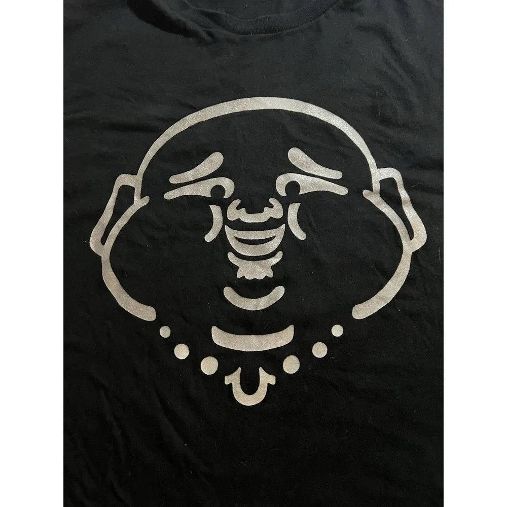 True Religion Shirt XL Black Buddha Logo‎ Pullover Short Sleeve Mens.
